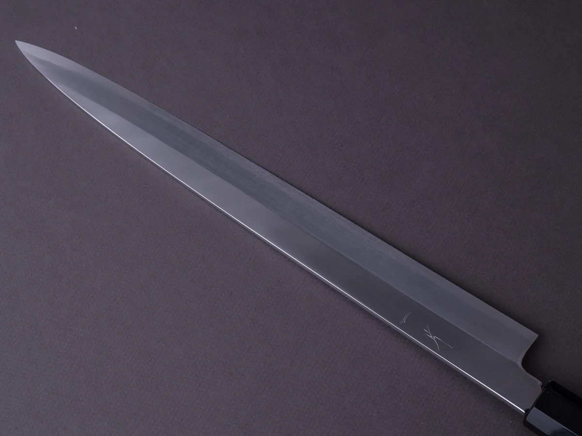 Hitohira - Kikuchiyo x Manzo - Blue #2 - 330mm Yanagiba - Ho Wood Handle - Image 3