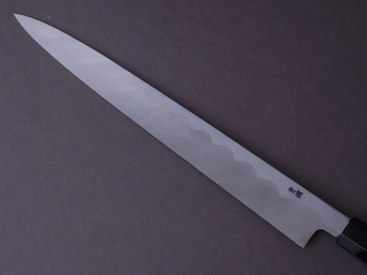 Hitohira - Kikuchiyo x Manzo - Blue #2 - 330mm Yanagiba - Ho Wood Handle - Image 4
