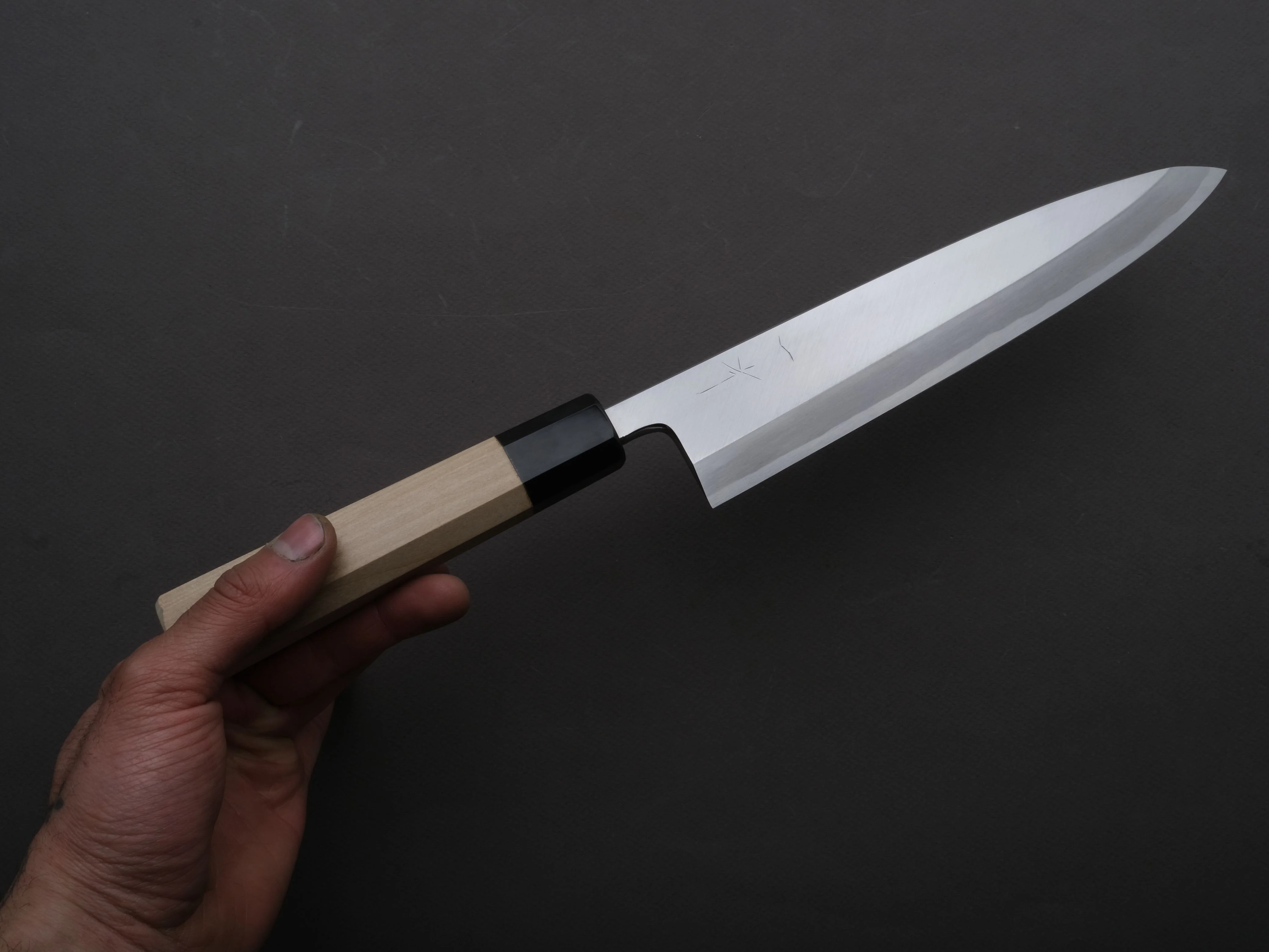 Hitohira - Kikuchiyo x Manzo - Blue #2 - Mioroshi Deba - 210mm - Magnolia Handle - Saya - Image 3