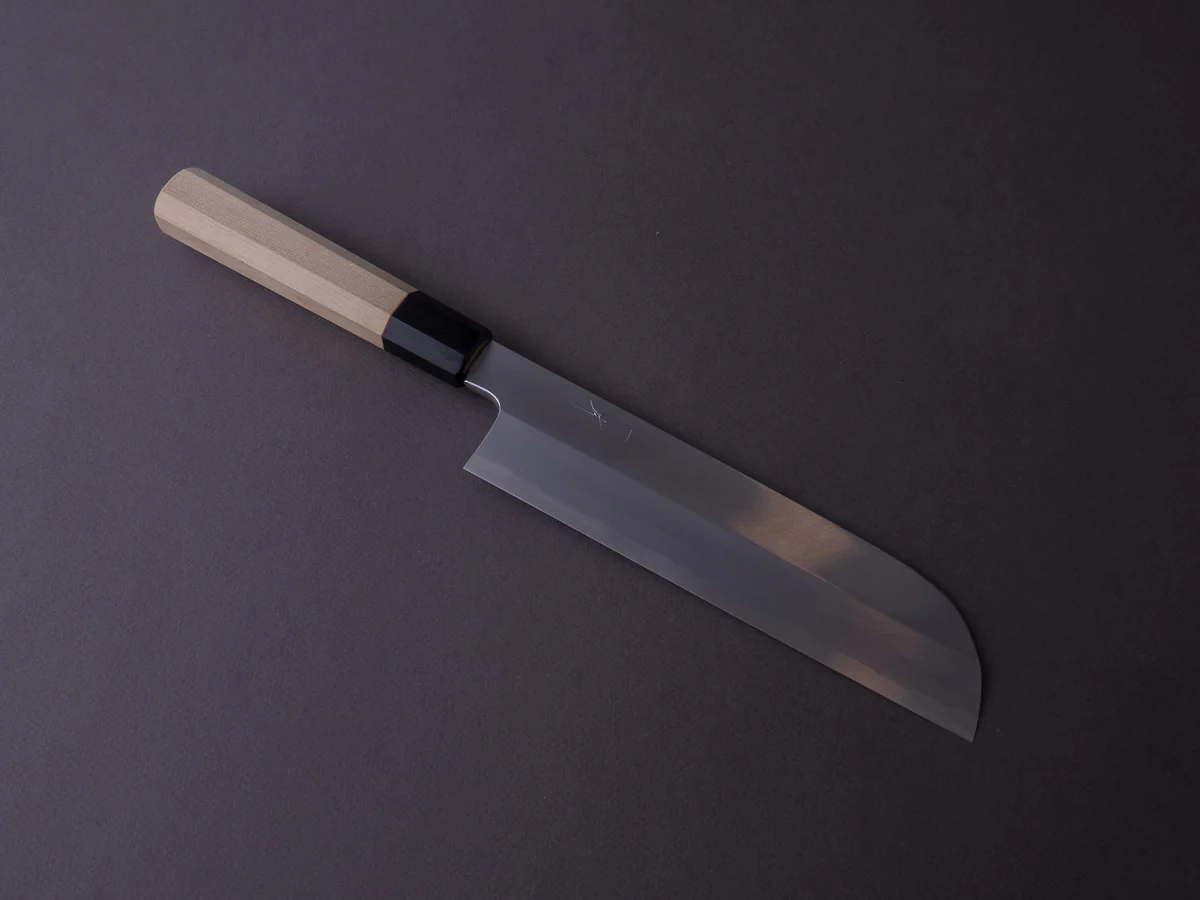 Hitohira - Kikuchiyo x Manzo - Blue #2 - 210mm Kamagata Usuba - Ho Wood Handle - Image 3