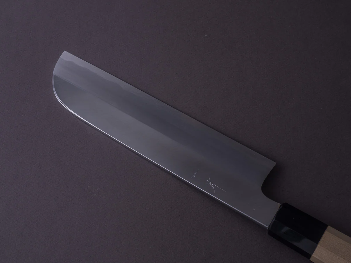 Hitohira - Kikuchiyo x Manzo - Blue #2 - 210mm Kamagata Usuba - Ho Wood Handle - Image 5