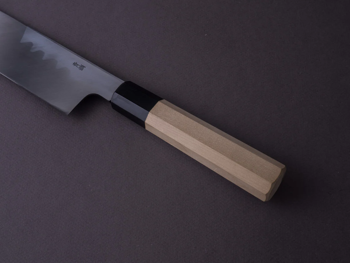 Hitohira - Kikuchiyo x Manzo - Blue #2 - 210mm Kamagata Usuba - Ho Wood Handle - Image 7