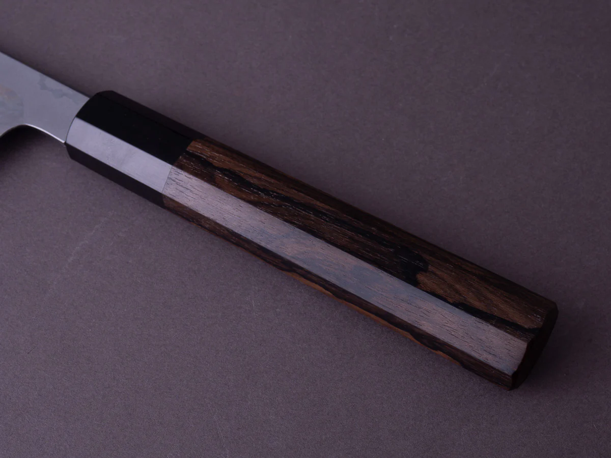 Hitohira - Kikuchiyo x Mosuke - Enmon - White #1 Damascus - Mirror Polished - 270mm Kiritsuke - Ziricote Handle - Image 9