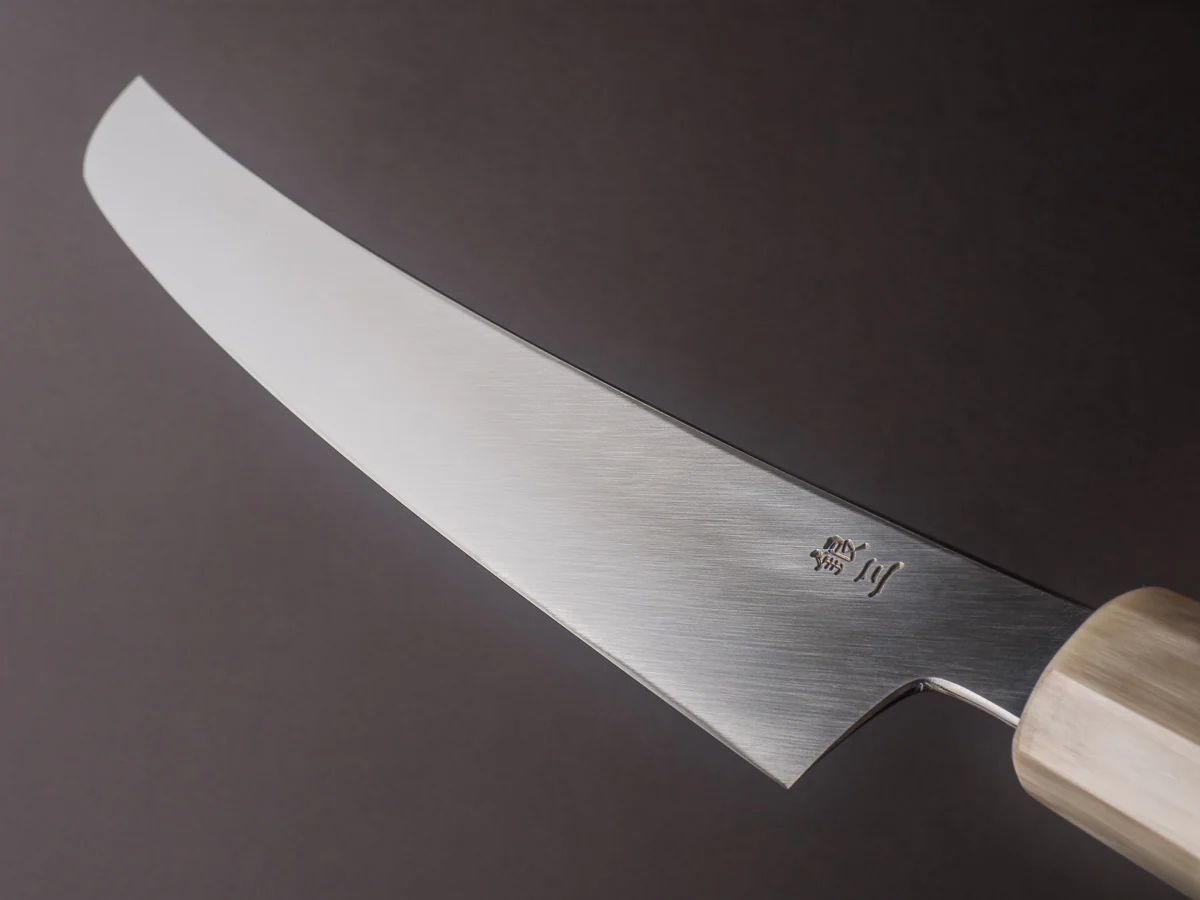 Hitohira - Kikuchiyo x Mosuke - Silver #3 - 330mm Sakimaru Yanagiba w/ Sori - Taihei Ebony Handle - Image 12