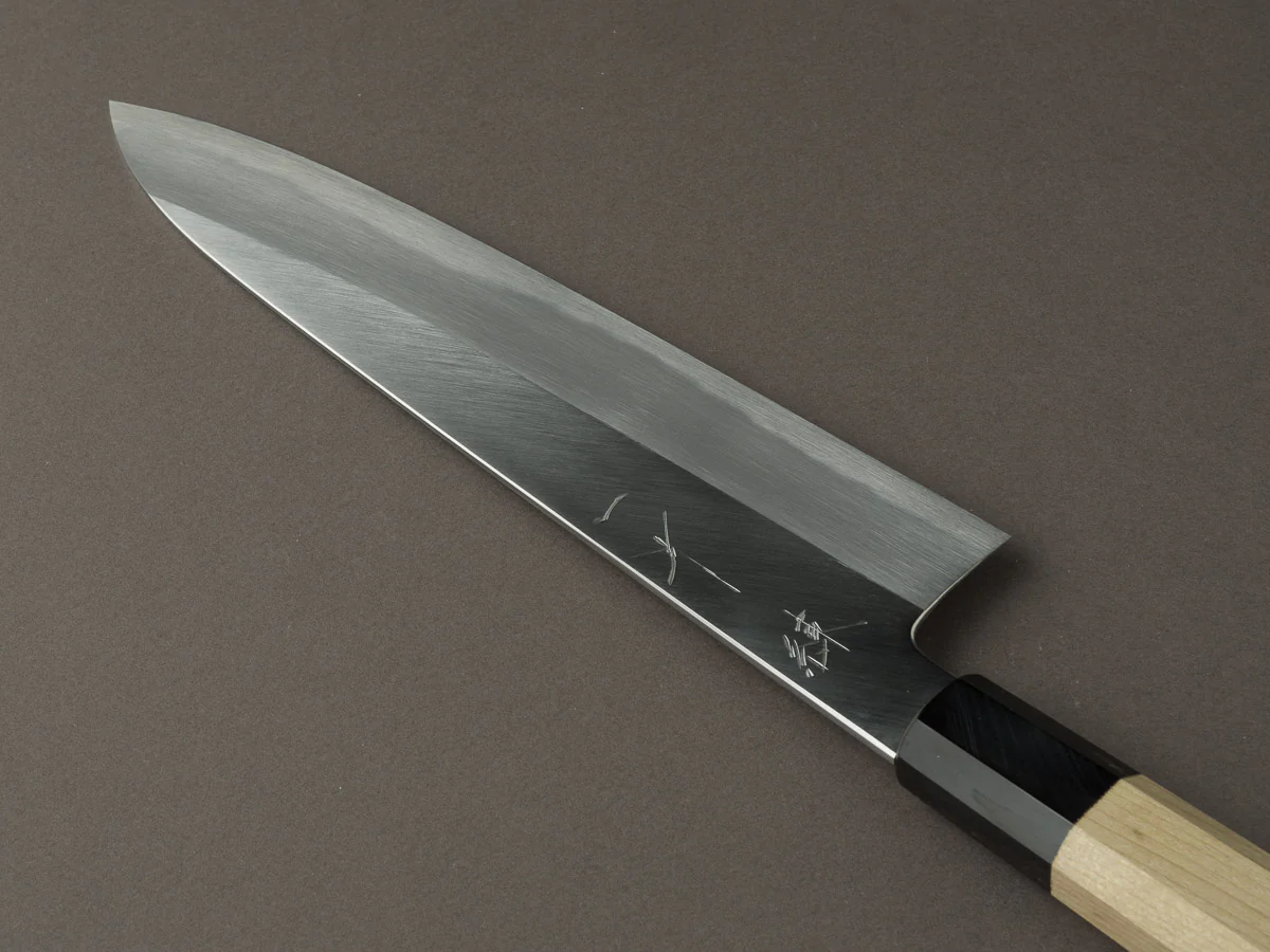 Hitohira - Kikuchiyo x Ren - Blue #2 - 210mm Gyuto - Ho Handle - Image 4
