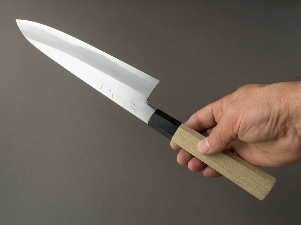 Hitohira - Kikuchiyo x Ren - Blue #2 - 210mm Gyuto - Ho Handle - Image 5