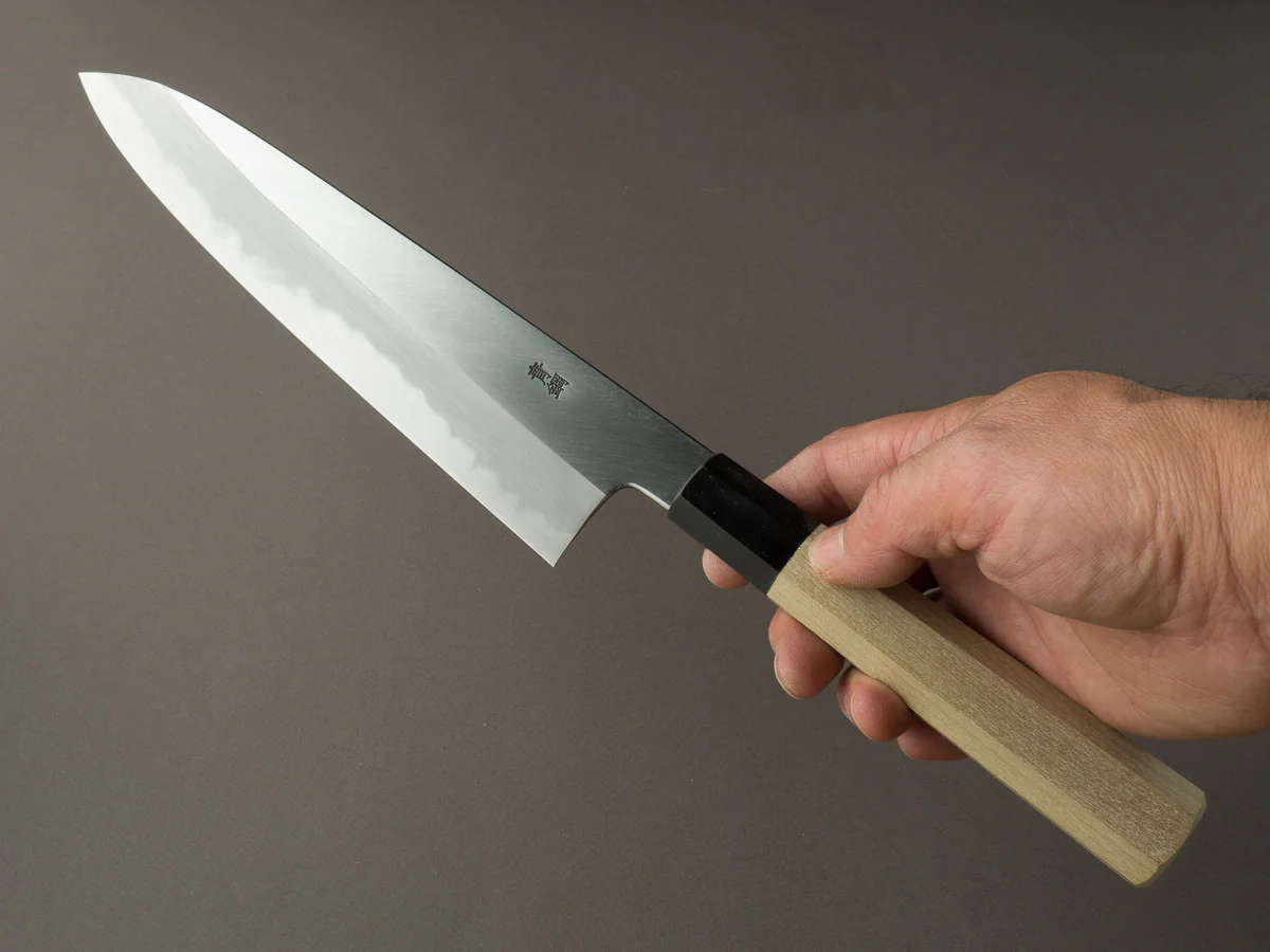 Hitohira - Kikuchiyo x Ren - Blue #2 - 210mm Gyuto - Ho Handle - Image 6