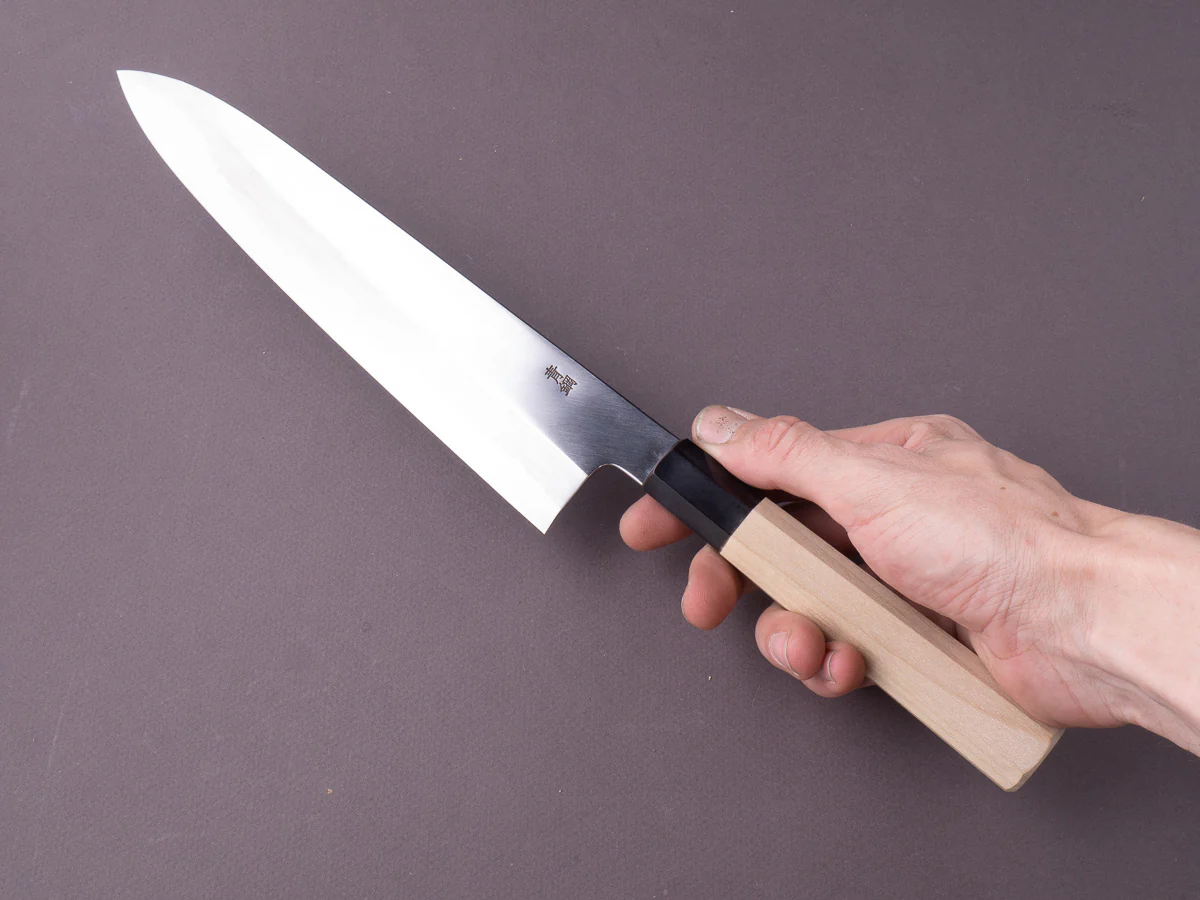 Hitohira - Kikuchiyo x Ren - Blue #2 - 240mm Gyuto - Magnolia Handle - Image 6