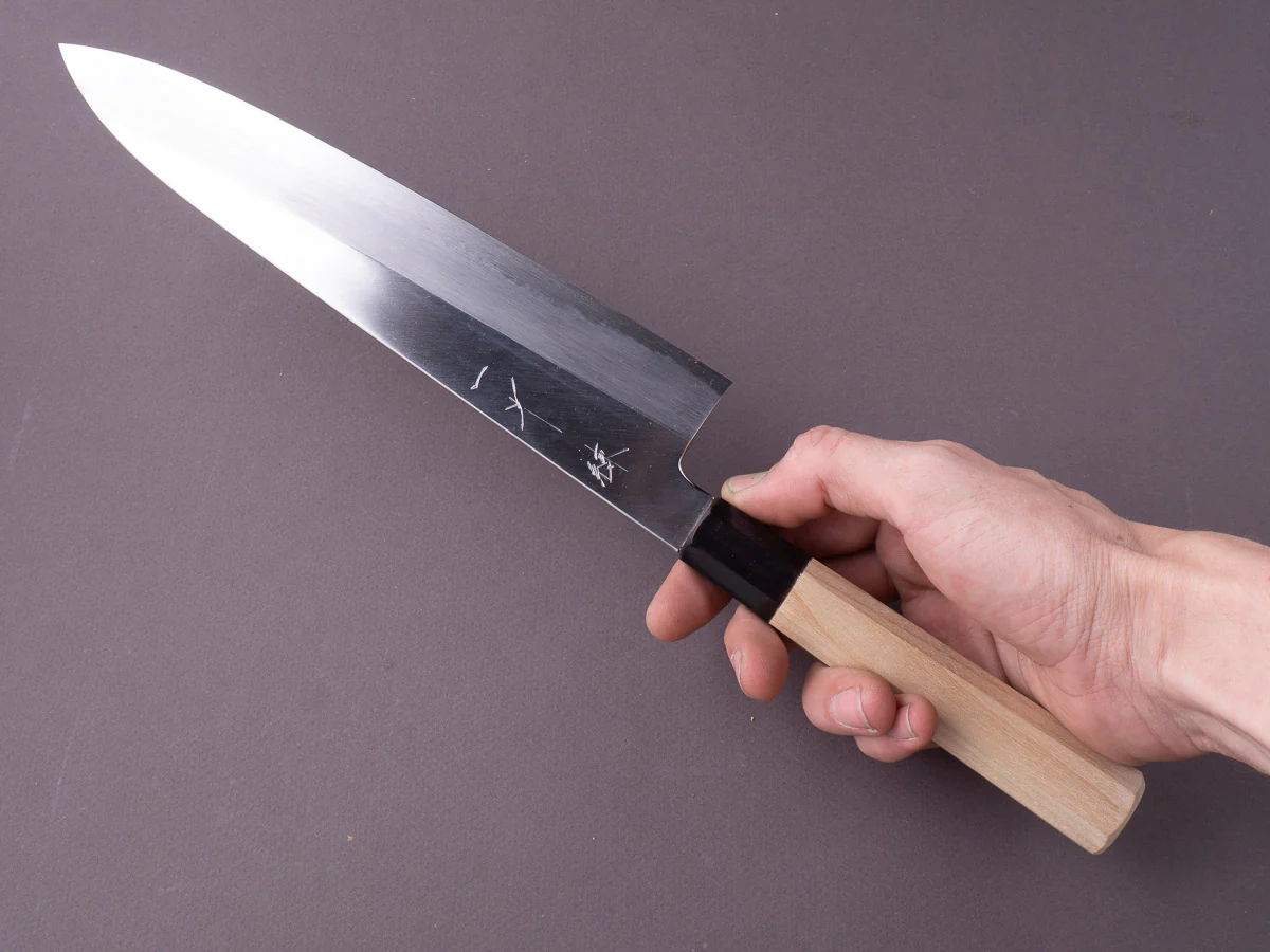 Hitohira - Kikuchiyo x Ren - Blue #2 - 240mm Gyuto - Magnolia Handle - Image 7