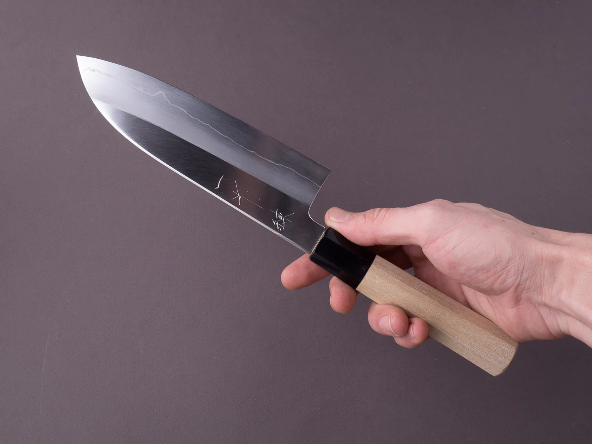 Hitohira - Kikuchiyo x Ren - Silver #3 - 180mm Santoku - Ho Wood - Image 7