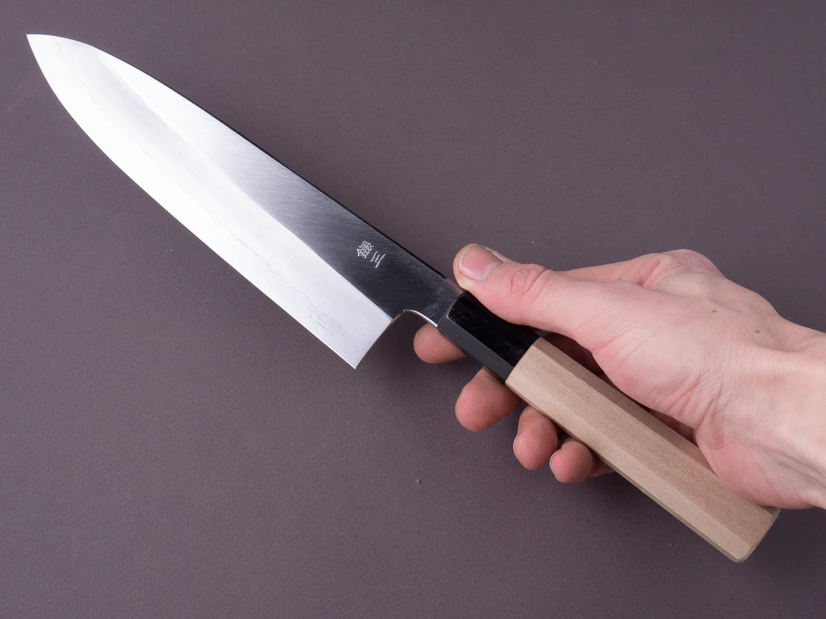 Hitohira - Kikuchiyo x Ren - Silver #3 - 210mm Gyuto - Magnolia Handle - Image 4