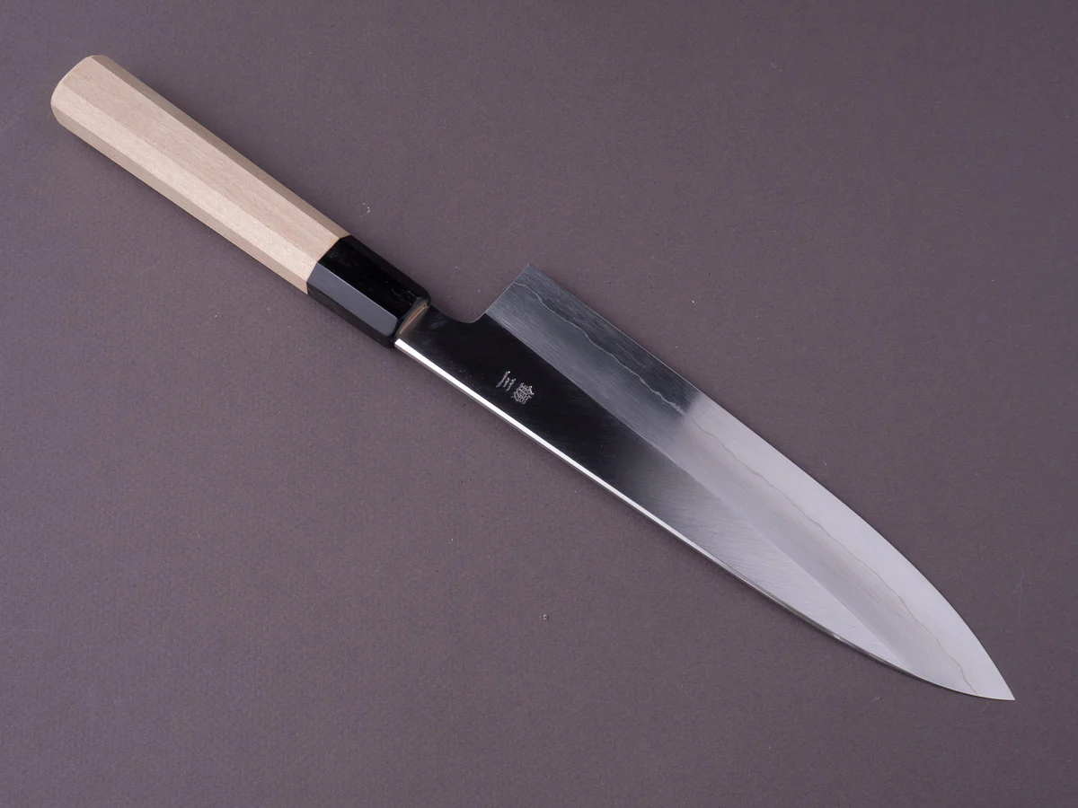 Hitohira - Kikuchiyo x Ren - Silver #3 - 210mm Gyuto - Magnolia Handle - Image 6