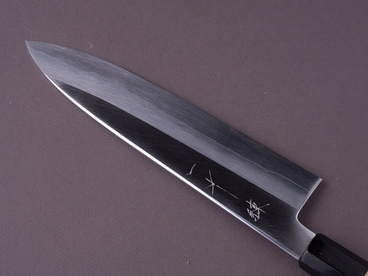 Hitohira - Kikuchiyo x Ren - Silver #3 - 210mm Gyuto - Magnolia Handle - Image 7