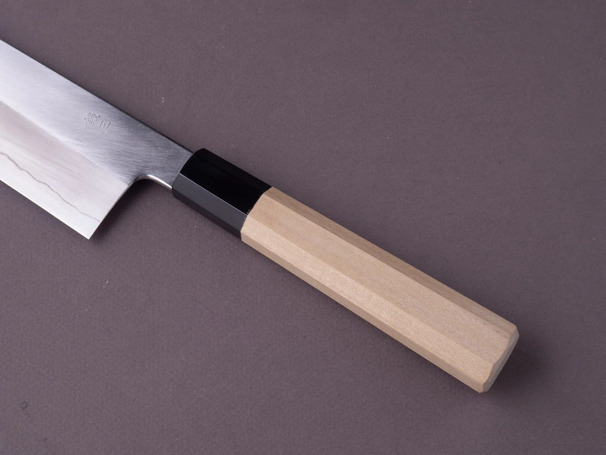 Hitohira - Kikuchiyo x Ren - Silver #3 - 240mm Gyuto - Magnolia Handle - Image 6