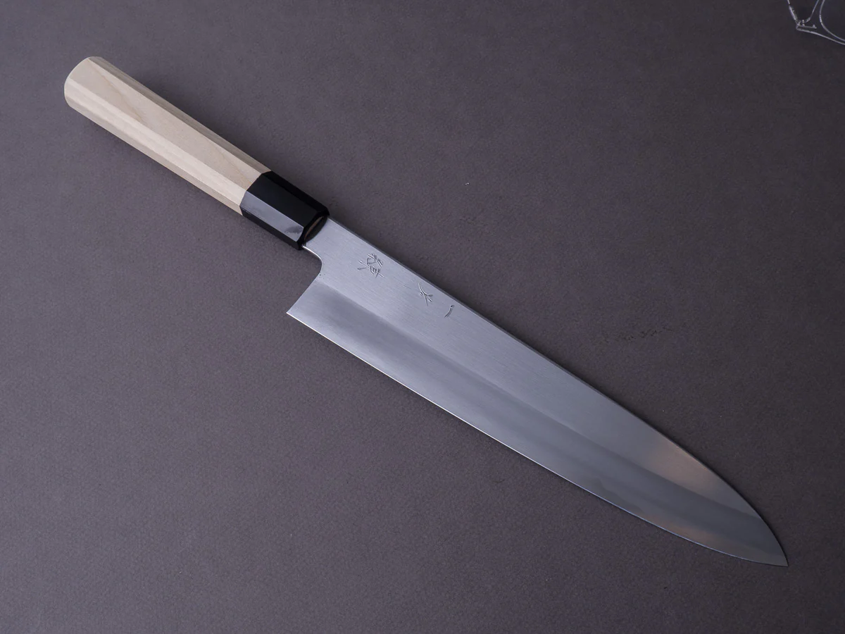 Hitohira - Kikuchiyo x Ren - White #2 - 240mm Gyuto - Ho Handle