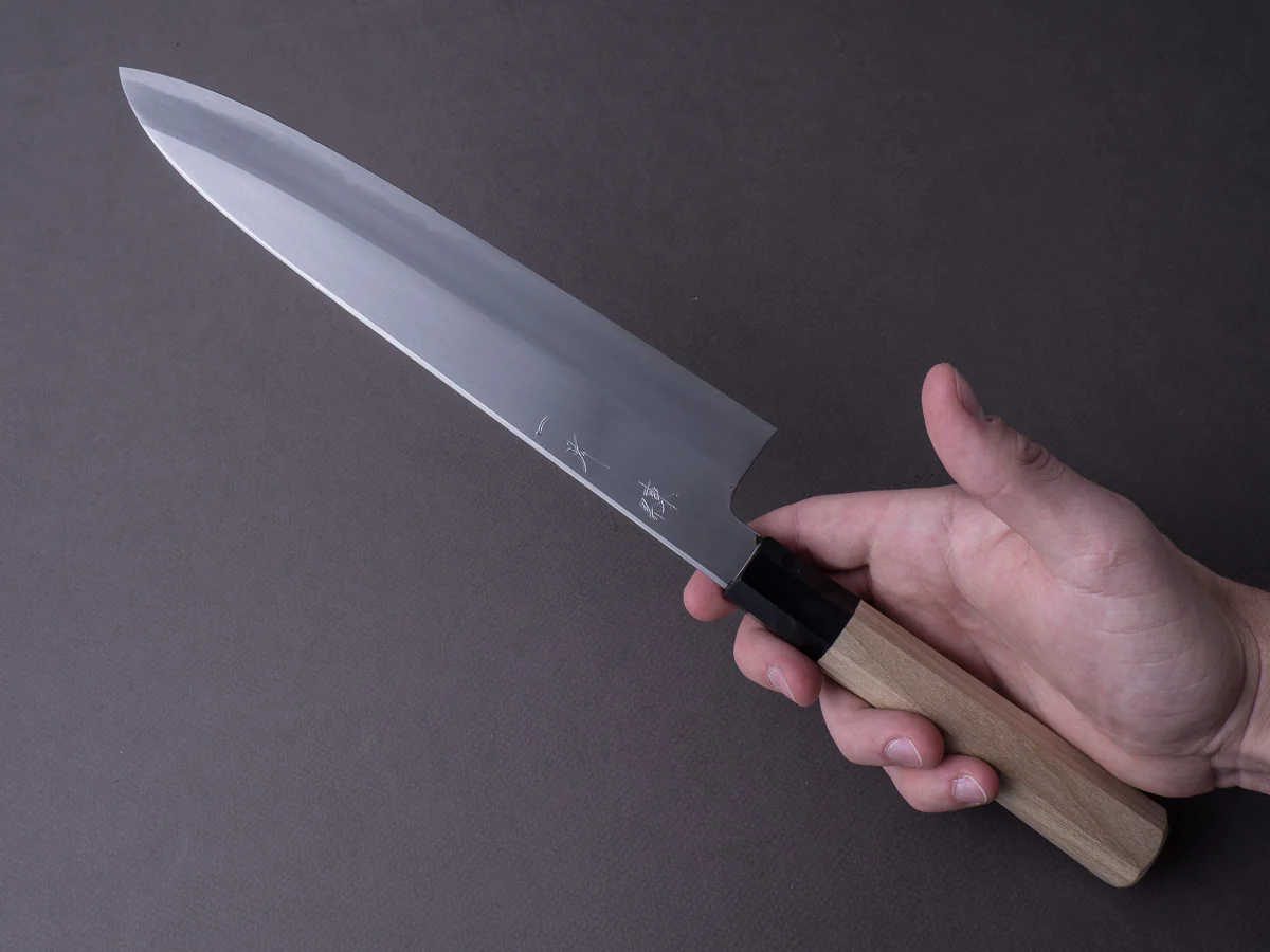 Hitohira - Kikuchiyo x Ren - White #2 - 240mm Gyuto - Ho Handle - Image 7