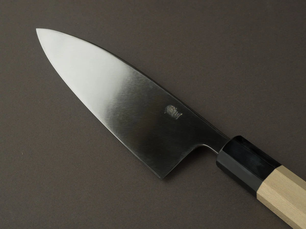 Hitohira - Kikuchiyo x Rikichi - Ginsan - Deba - 150mm - Ho Wood Handle - Saya - Image 4