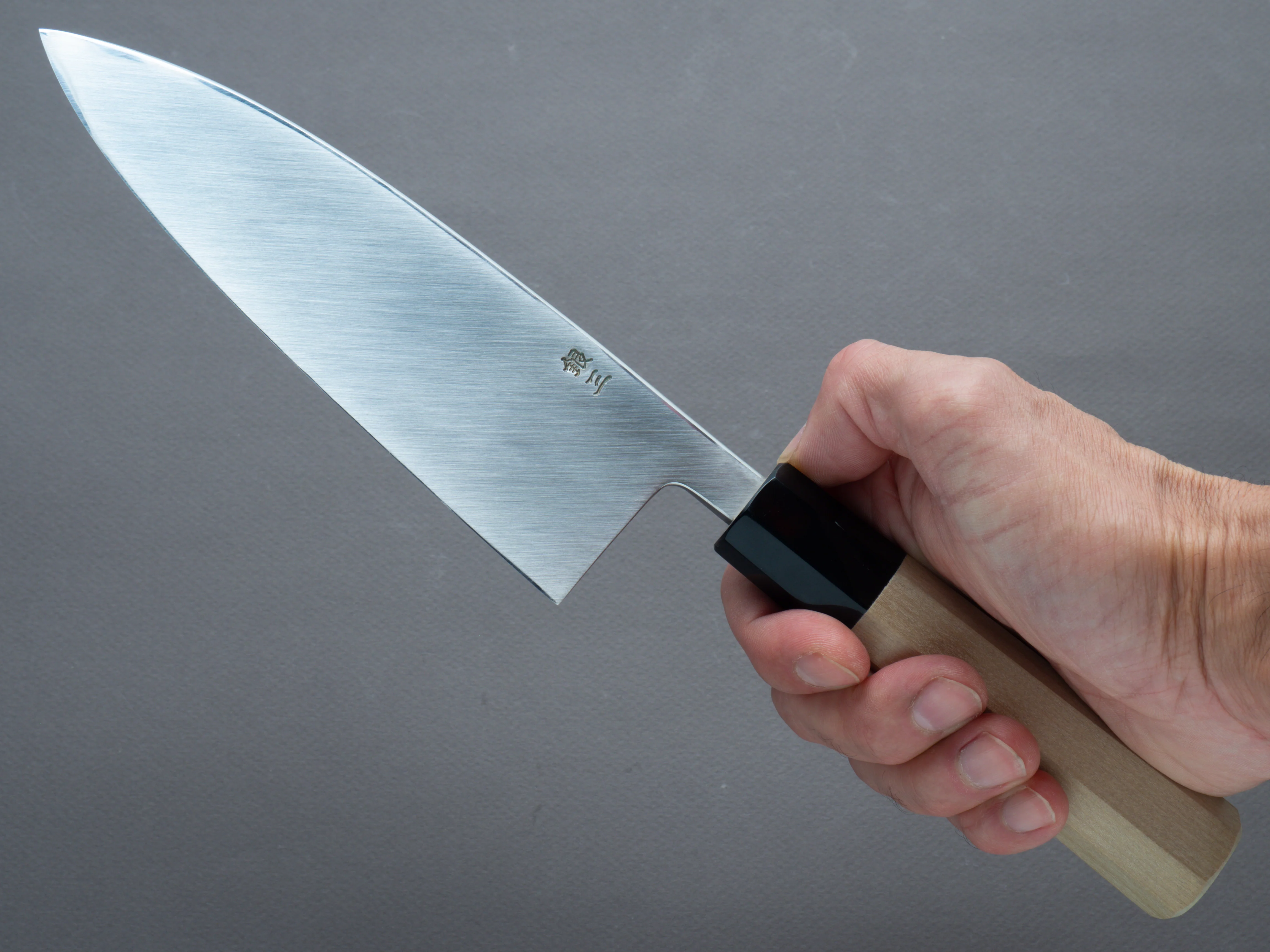 Hitohira - Kikuchiyo x Rikichi - Silver #3 - 165mm - Deba - Ho Wood Handle (Saya) - Image 7