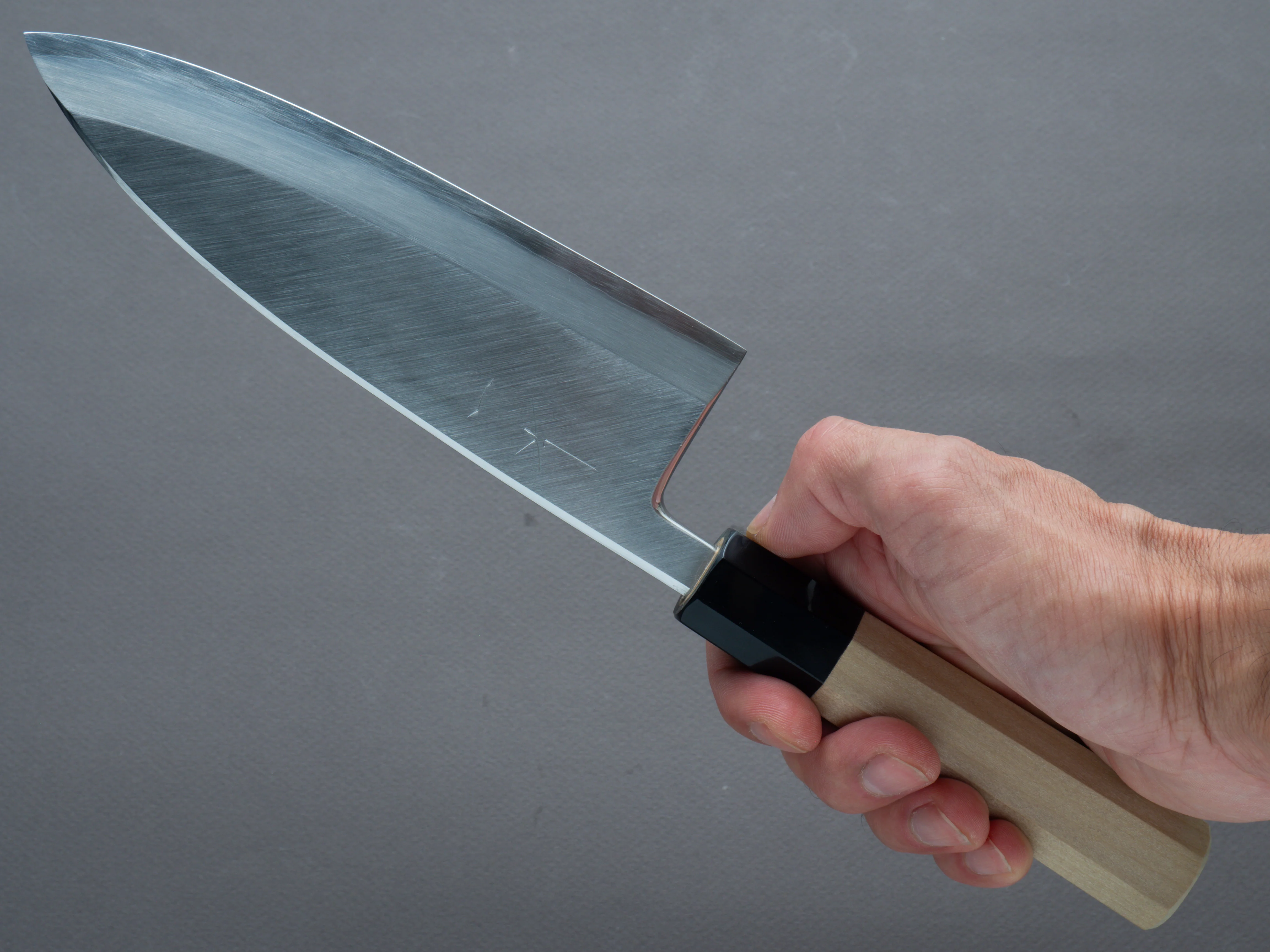 Hitohira - Kikuchiyo x Rikichi - Silver #3 - 165mm - Deba - Ho Wood Handle (Saya) - Image 8