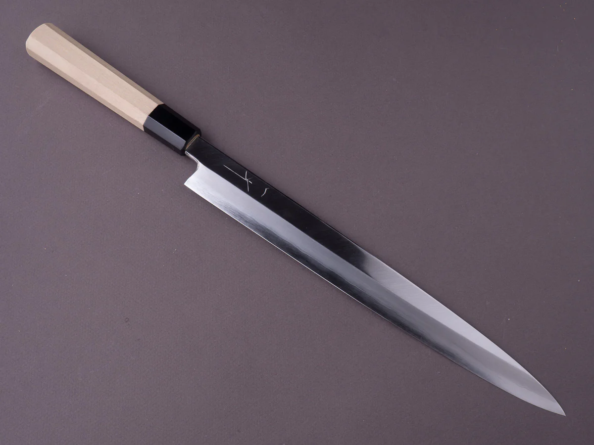 Hitohira - Kikuchiyo x Rikichi - Silver #3 - 300mm Yanagiba - Magnolia Handle - Image 2