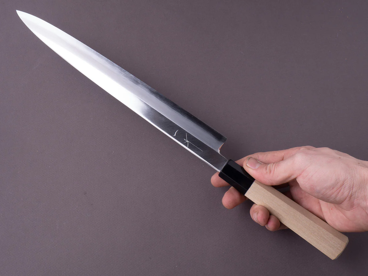 Hitohira - Kikuchiyo x Rikichi - Silver #3 - 300mm Yanagiba - Magnolia Handle - Image 8