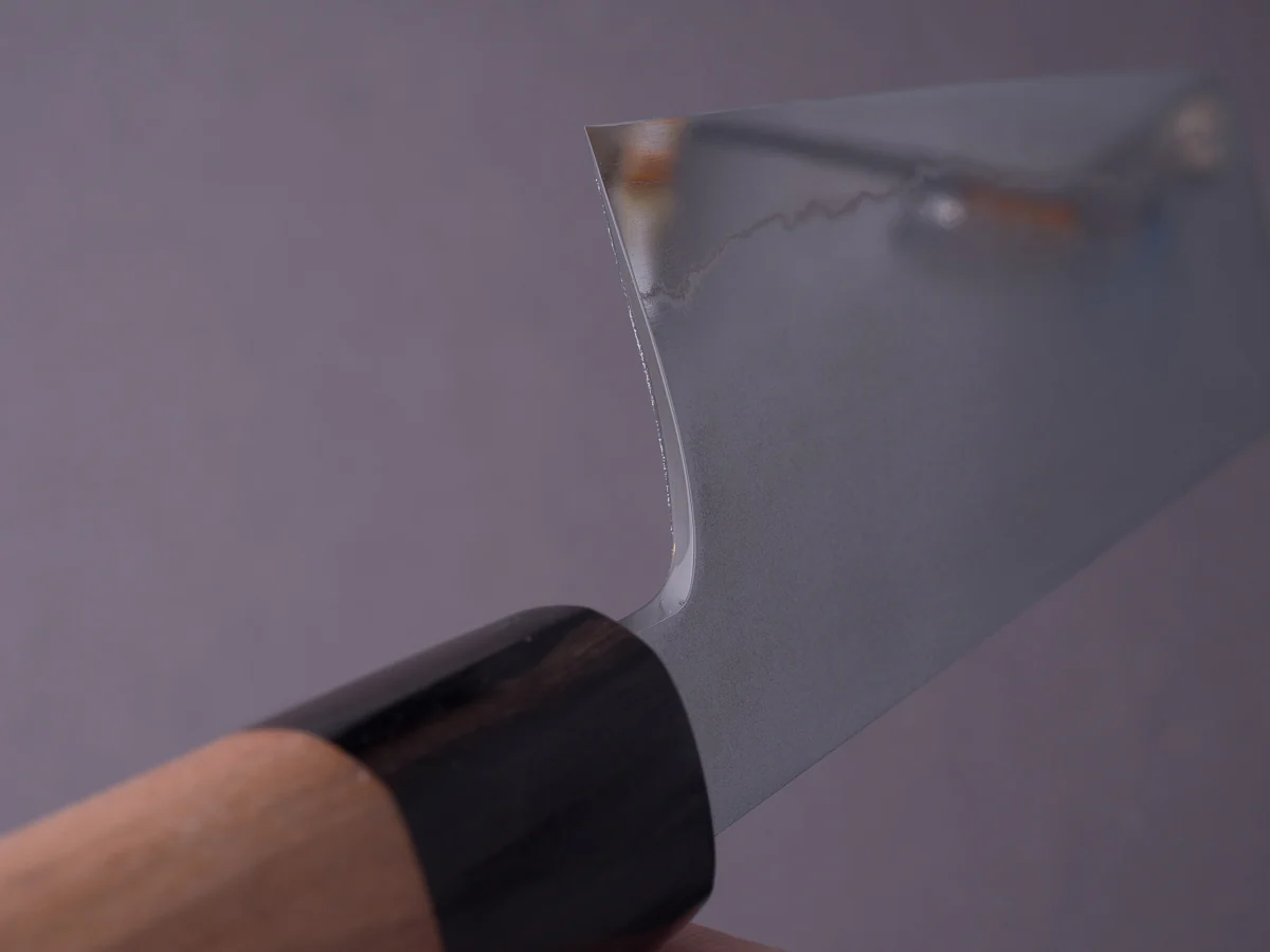 Hitohira - Kikuchiyo x Yohei - Ginsan Kasumi - 180mm Nakiri - Cherry Wood Handle - Image 4