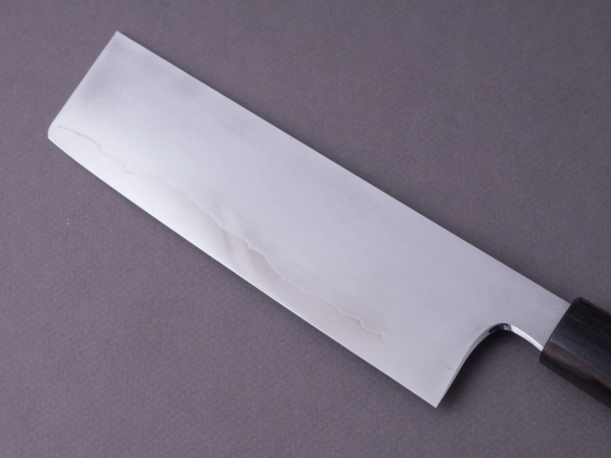 Hitohira - Kikuchiyo x Yohei - Ginsan Kasumi - 180mm Nakiri - Cherry Wood Handle - Image 7
