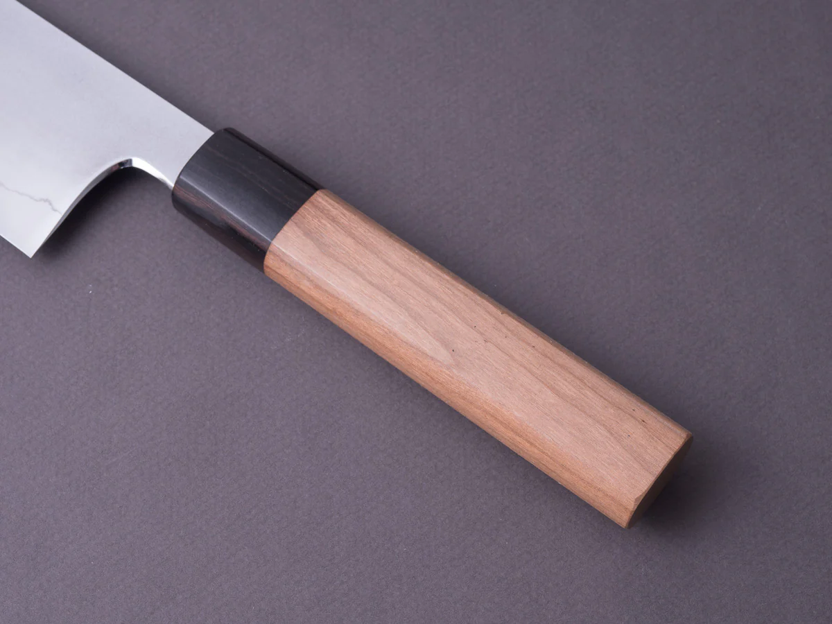 Hitohira - Kikuchiyo x Yohei - Ginsan Kasumi - 180mm Nakiri - Cherry Wood Handle - Image 8