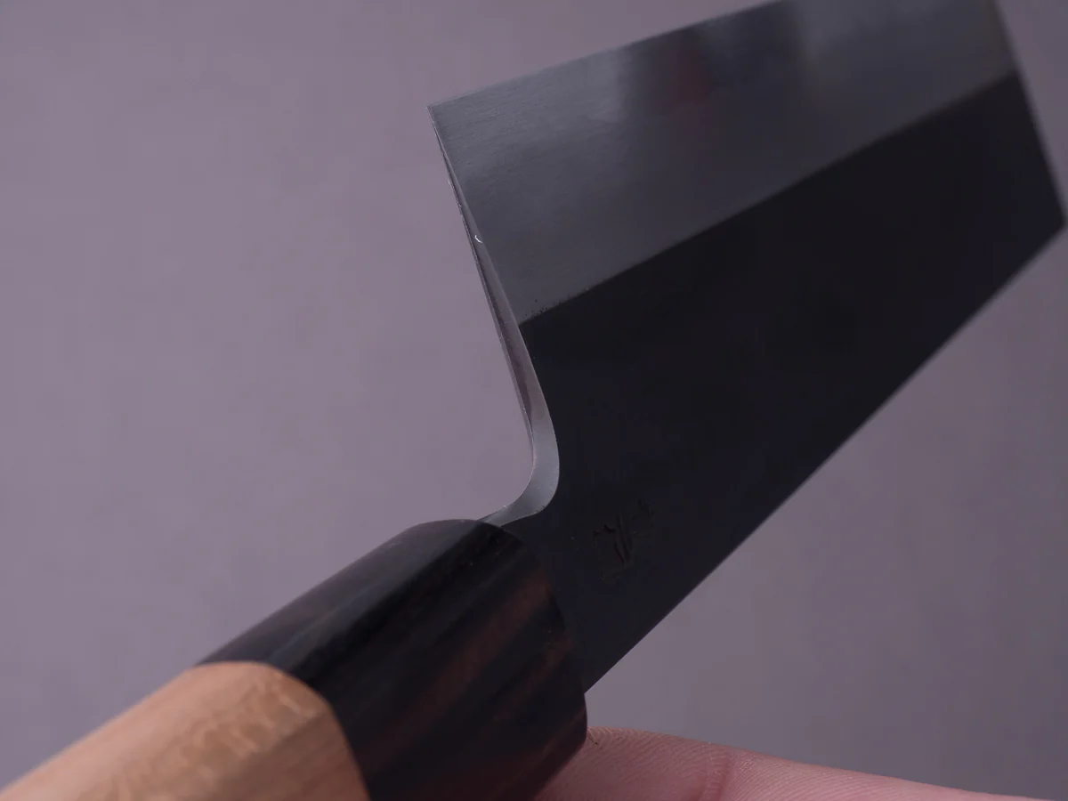 Hitohira - Kikychiyo x Kyuzo - Blue #2 - Kurouchi - 180mm Nakiri - Cherry Handle - Image 5