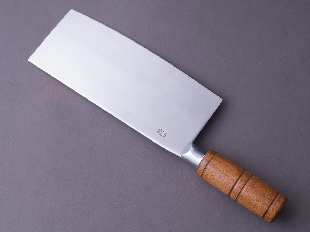 Hitohira - Stainless Clad - 200mm Chinese Cleaver - Beechwood Handle - Image 2
