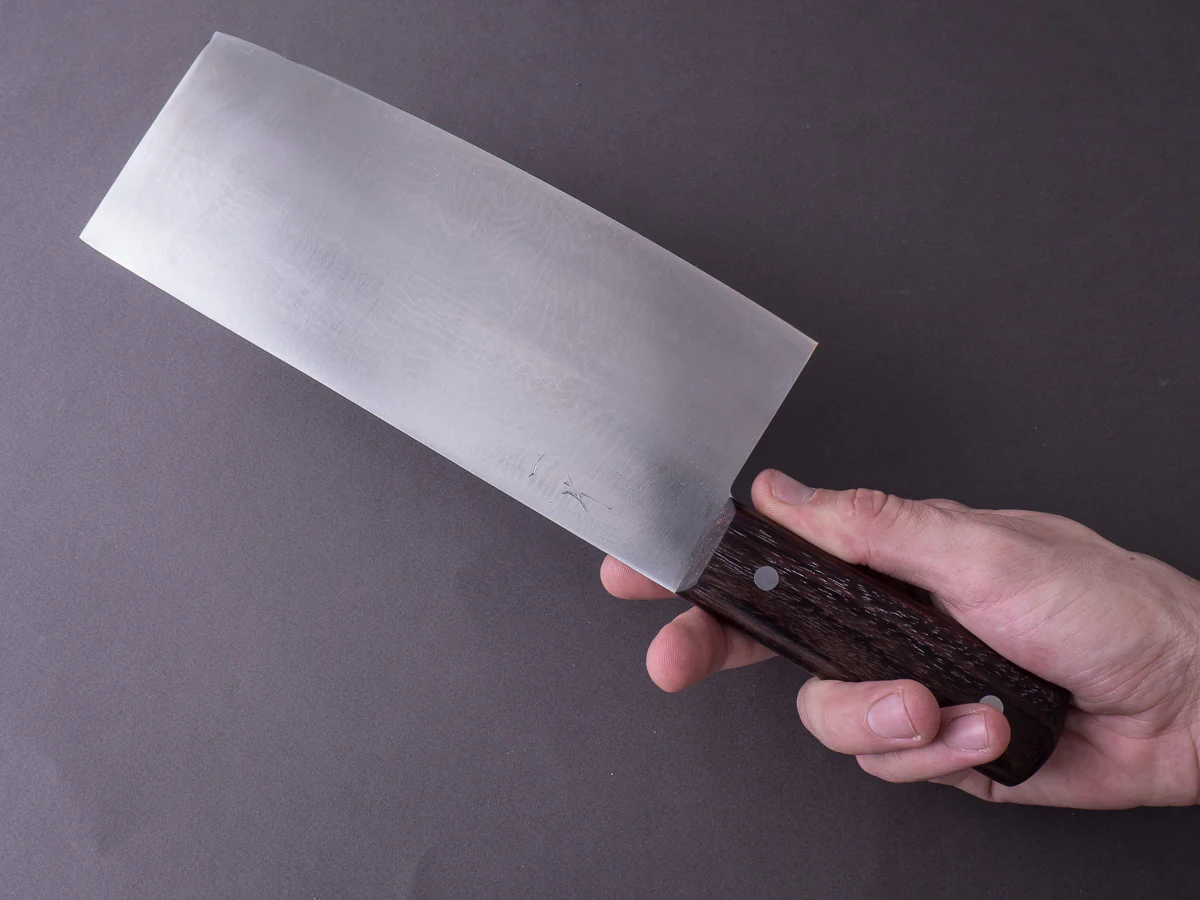 Hitohira - Nihonko - SK Carbon - 220mm Chinese Cleaver - Ebony Handle - Image 8