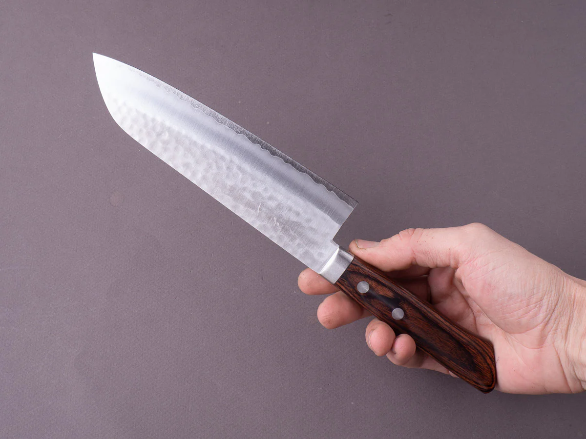 Hitohira - NM - Tsuchime - 165mm - Santoku - Western Pakka Handle - Image 2