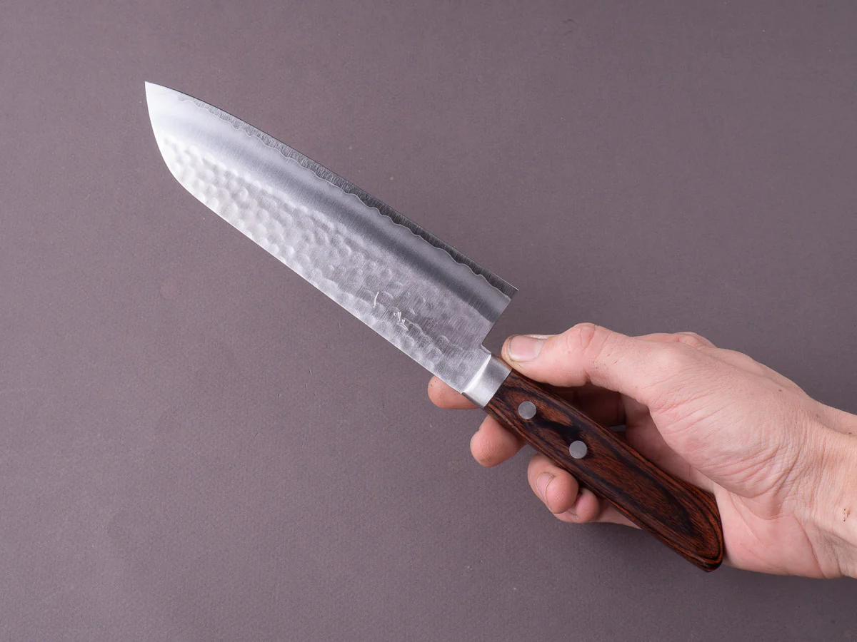 Hitohira - NM - Tsuchime - 165mm - Santoku - Western Pakka Handle - Image 3