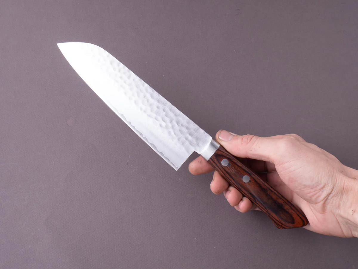 Hitohira - NM - Tsuchime - 165mm - Santoku - Western Pakka Handle - Image 8