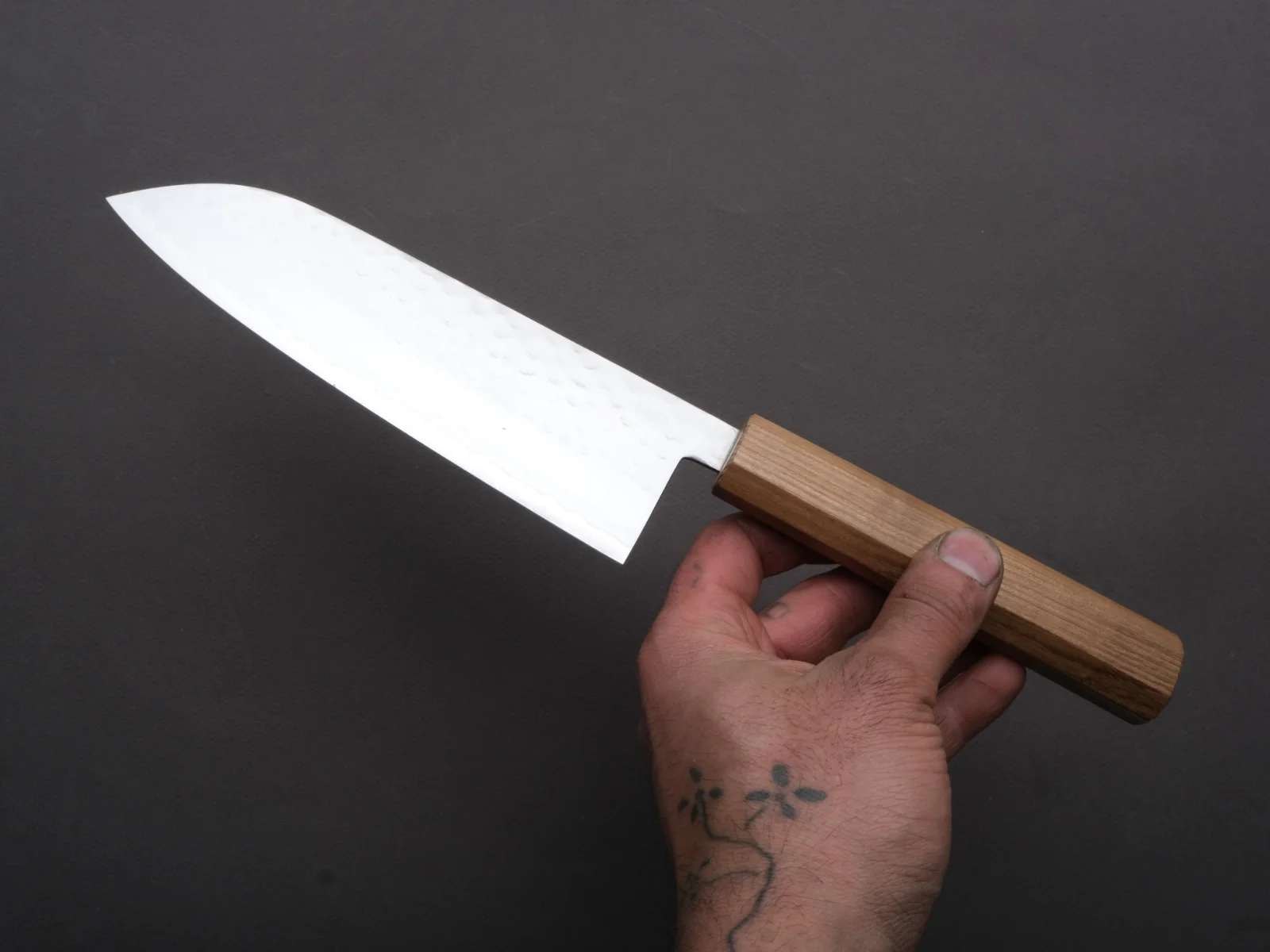 Hitohira - NM - Tsuchime - Santoku - 170mm - Enju Handle - Image 4