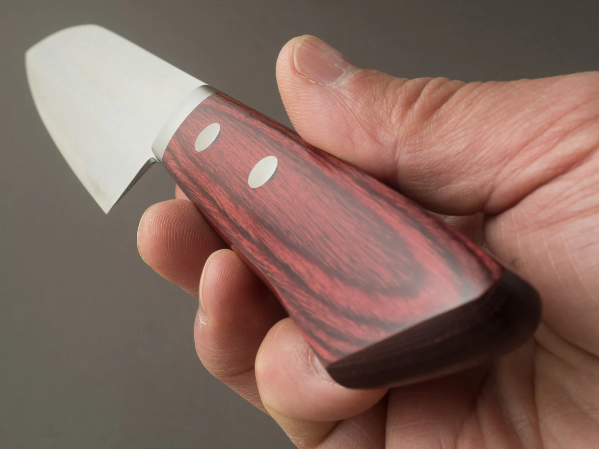 Hitohira - NM V10 - Damascus - 130mm Santoku - Pakka Handle - Image 9