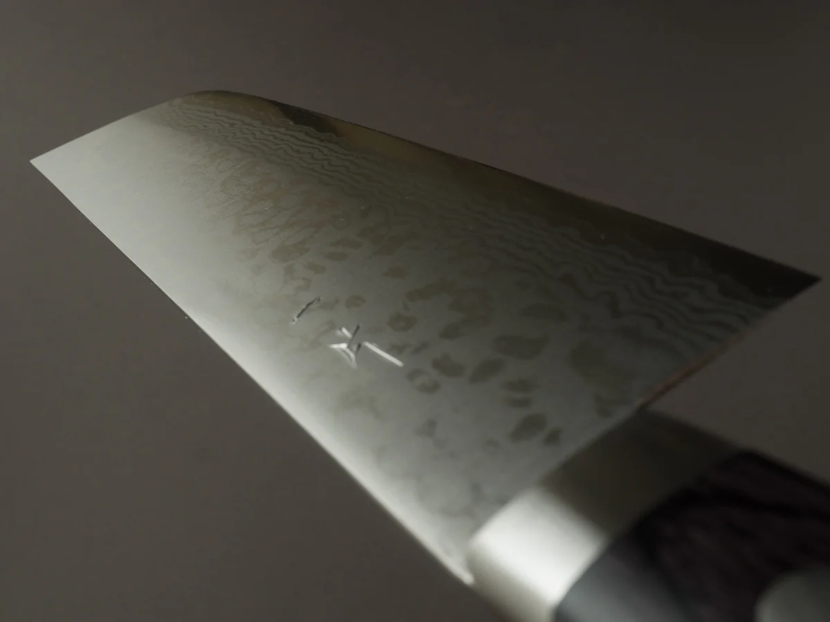 Hitohira - NM - V10 Damascus - 165mm Nakiri - Pakka Handle - Image 10