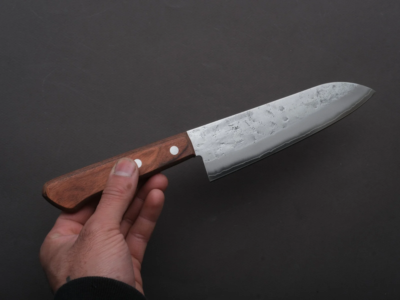 Hitohira - S3 - Nashiji - Santoku - 165mm - Pakka Handle (No Bolster) - Image 3