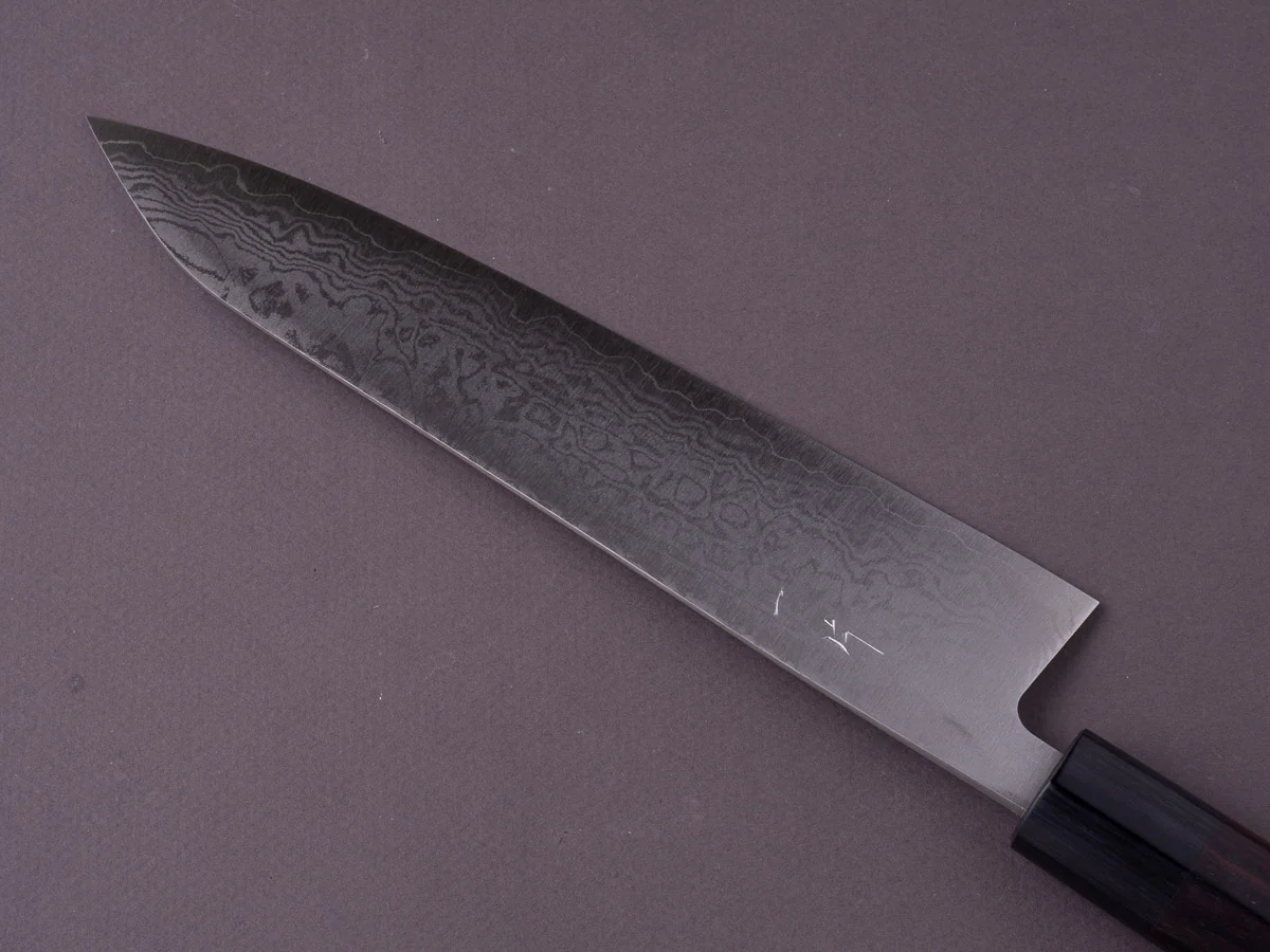 Hitohira - Setsu Forged - VG10 - Damascus - 210mm - Gyuto - Rosewood Handle - Image 3