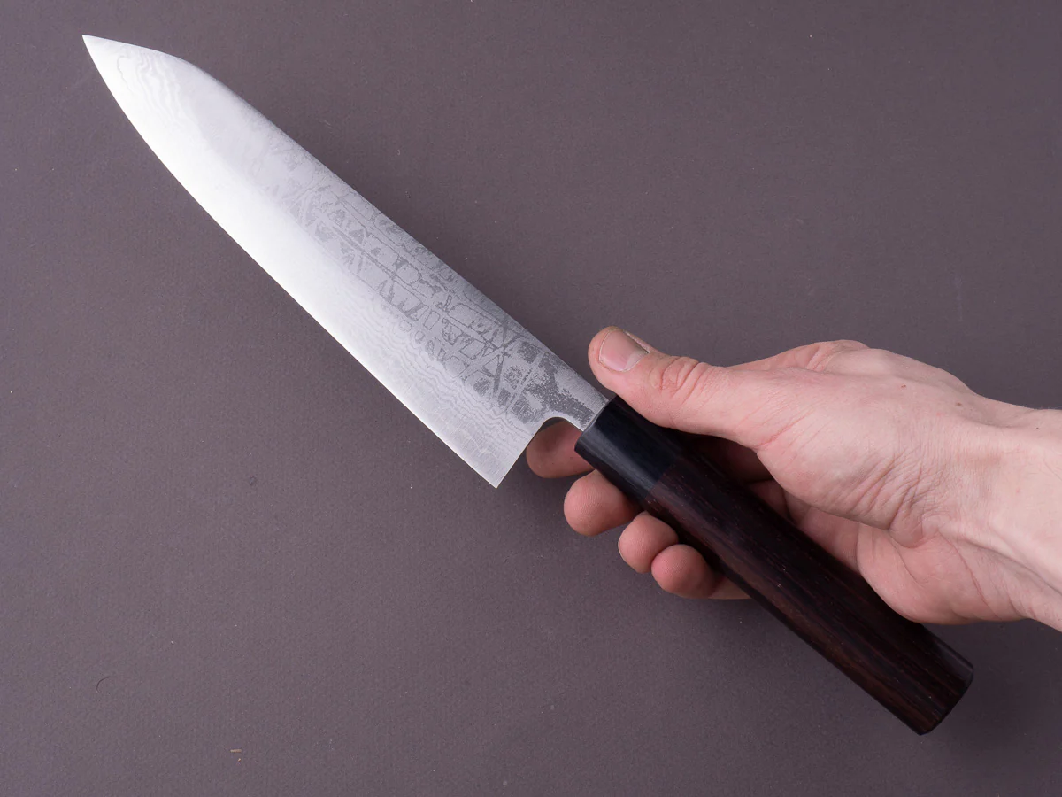Hitohira - Setsu Forged - VG10 - Damascus - 210mm - Gyuto - Rosewood Handle - Image 5