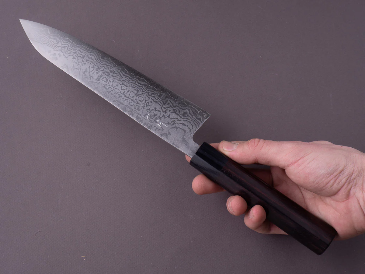 Hitohira - Setsu Forged - VG10 - Damascus - 210mm - Gyuto - Rosewood Handle - Image 6
