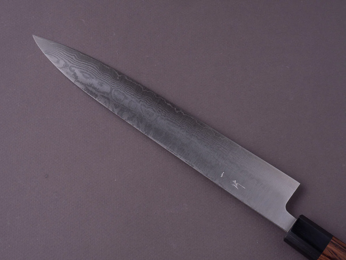 Hitohira - Setsu Forged - VG10 Damascus - 255mm Sujihiki - Jutan Handle - Image 4