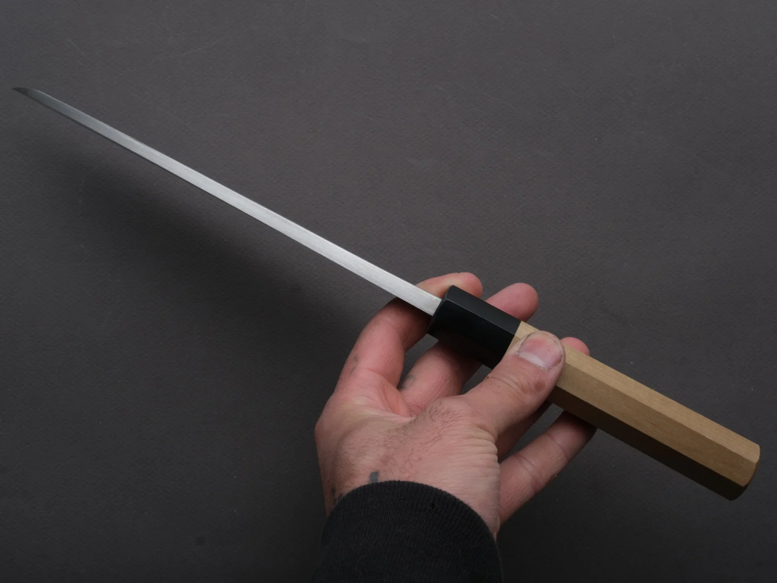 Hitohira - Silver #3 - Deba - 180mm - Magnolia Wood Handle - Image 5