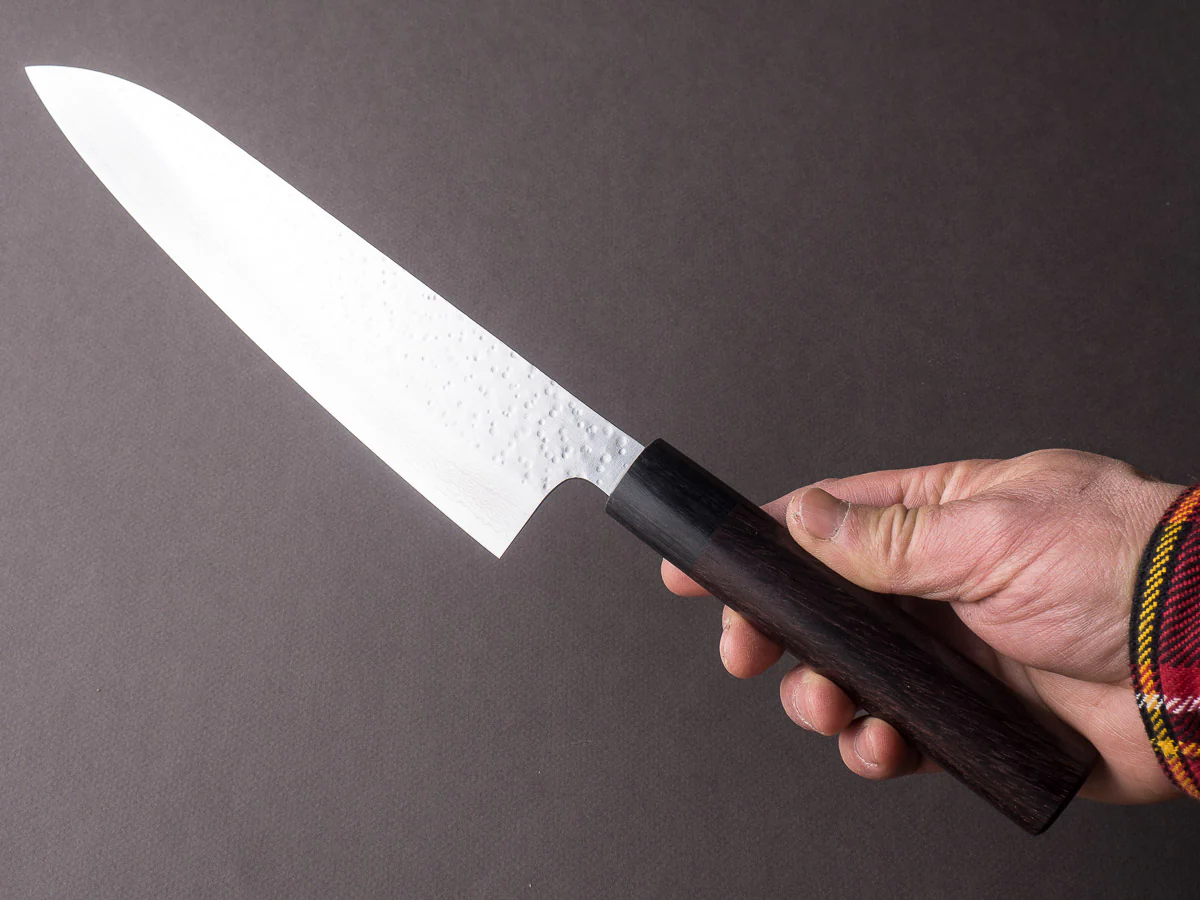 Hitohira - STK VG7 - Tsuchime Damascus - 210mm Gyuto - Wood Handle - Image 5