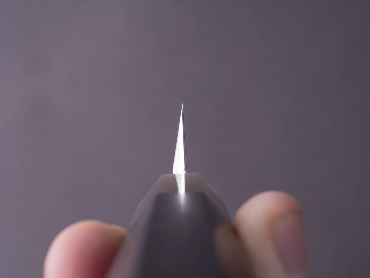 Hitohira - Tanaka - Damascus Blue #1 - 270mm Yanagiba - Ebony Handle - Saya - Mirror Polished - Image 4