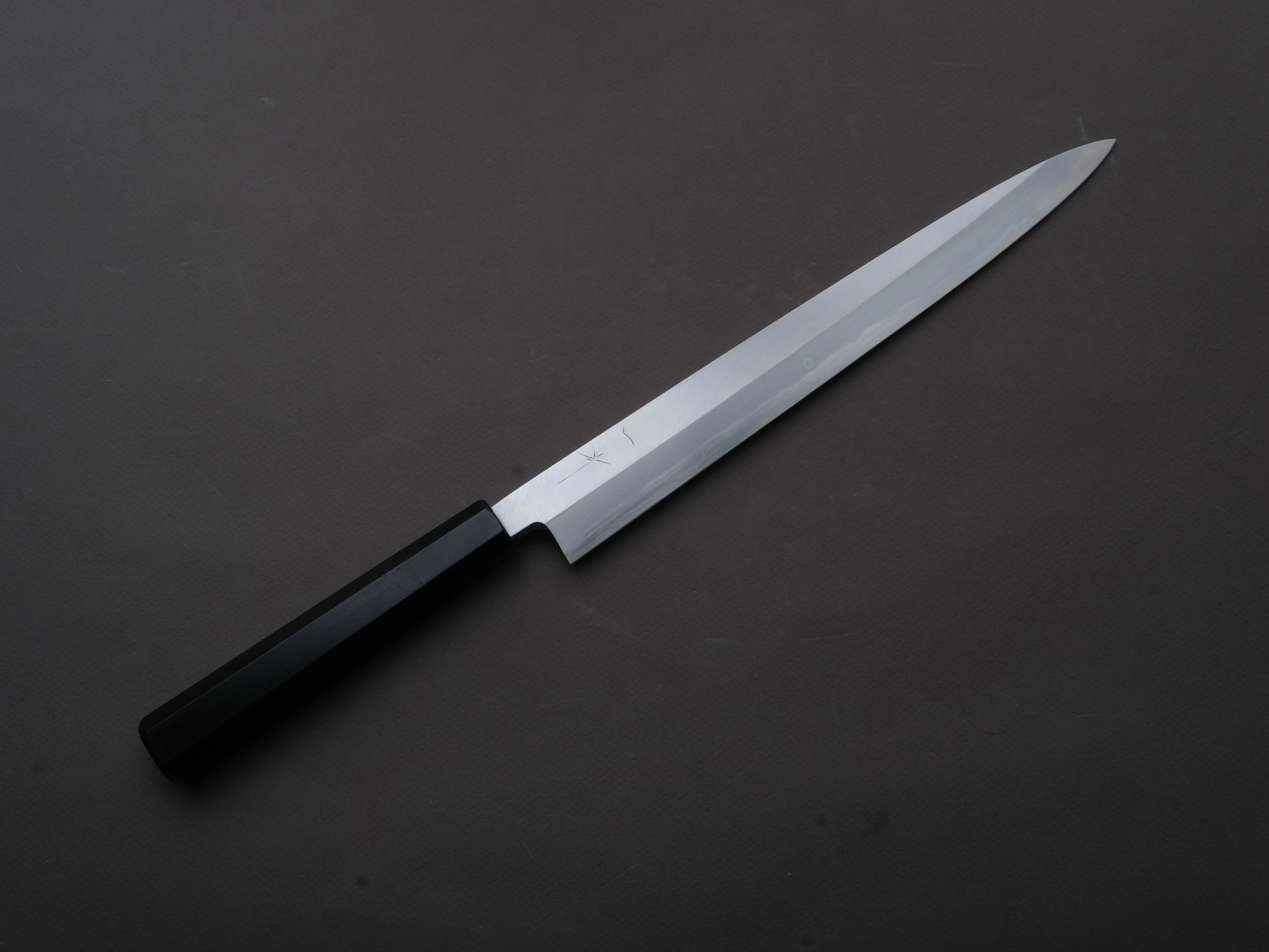 Hitohira - Tanaka - Katsushiro - Blue #1 - Yanagiba - 270mm - Ebony Handle (Saya)