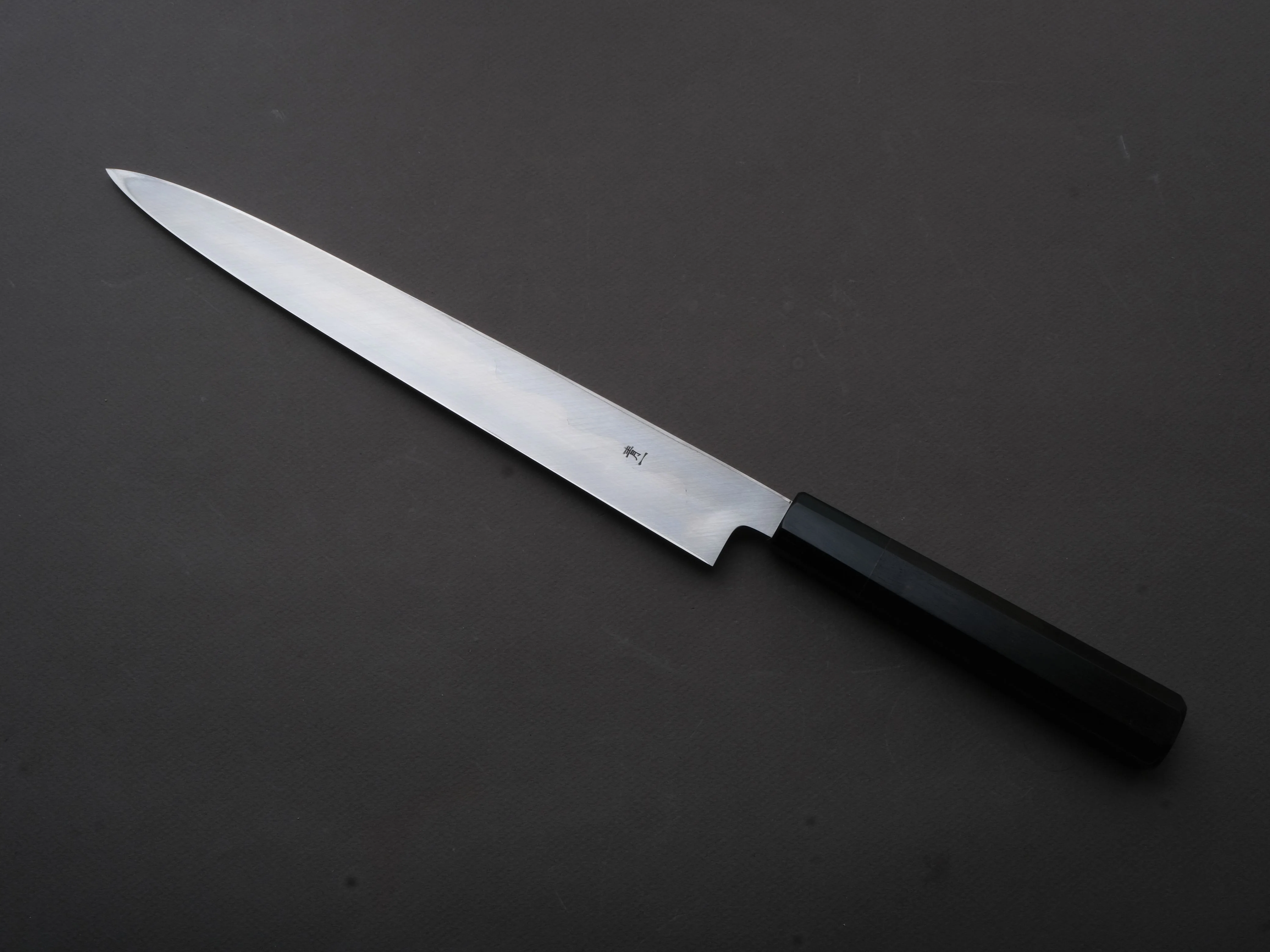 Hitohira - Tanaka - Katsushiro - Blue #1 - Yanagiba - 270mm - Ebony Handle (Saya) - Image 2