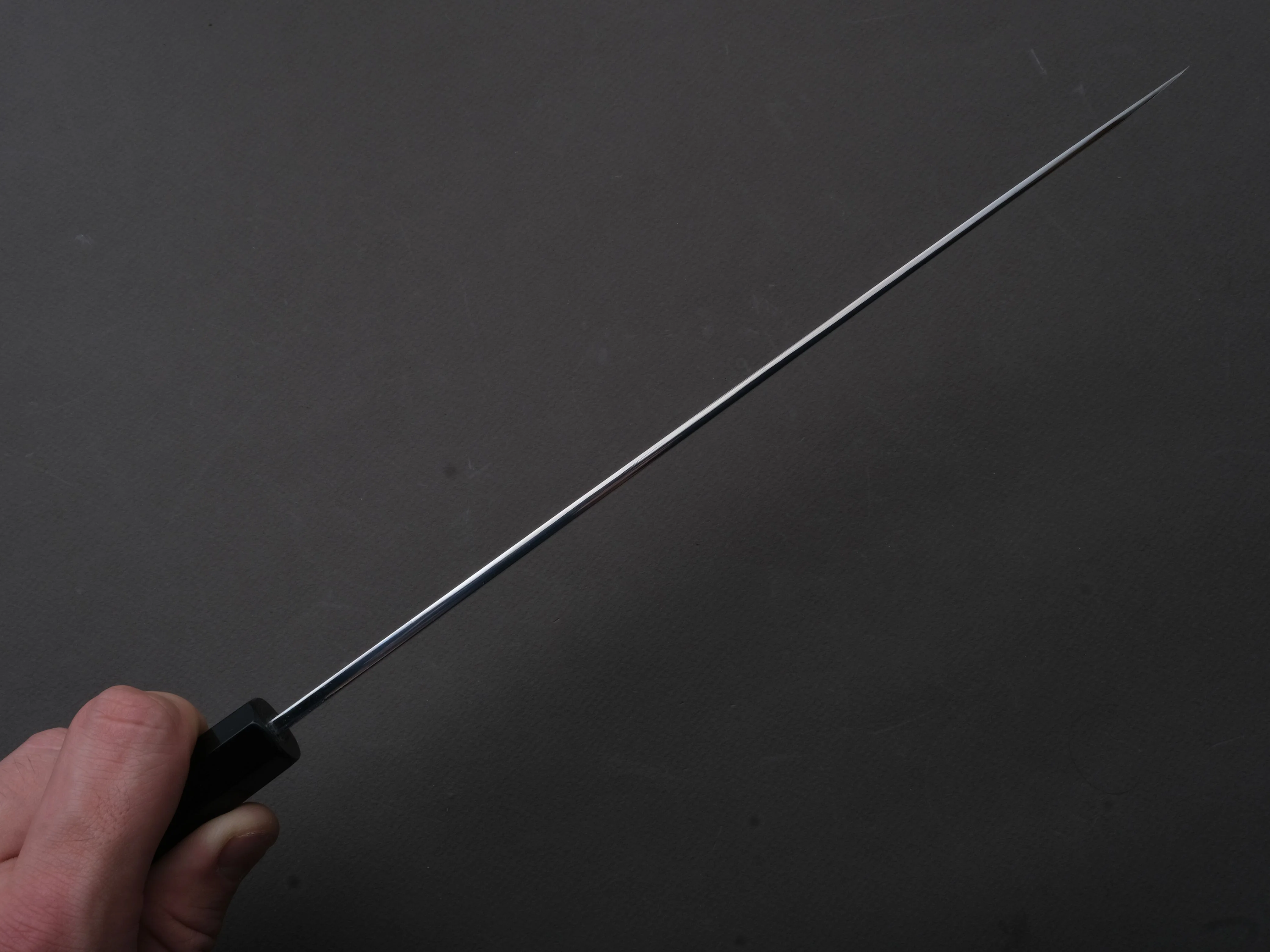 Hitohira - Tanaka - Katsushiro - Blue #1 - Yanagiba - 270mm - Ebony Handle (Saya) - Image 5