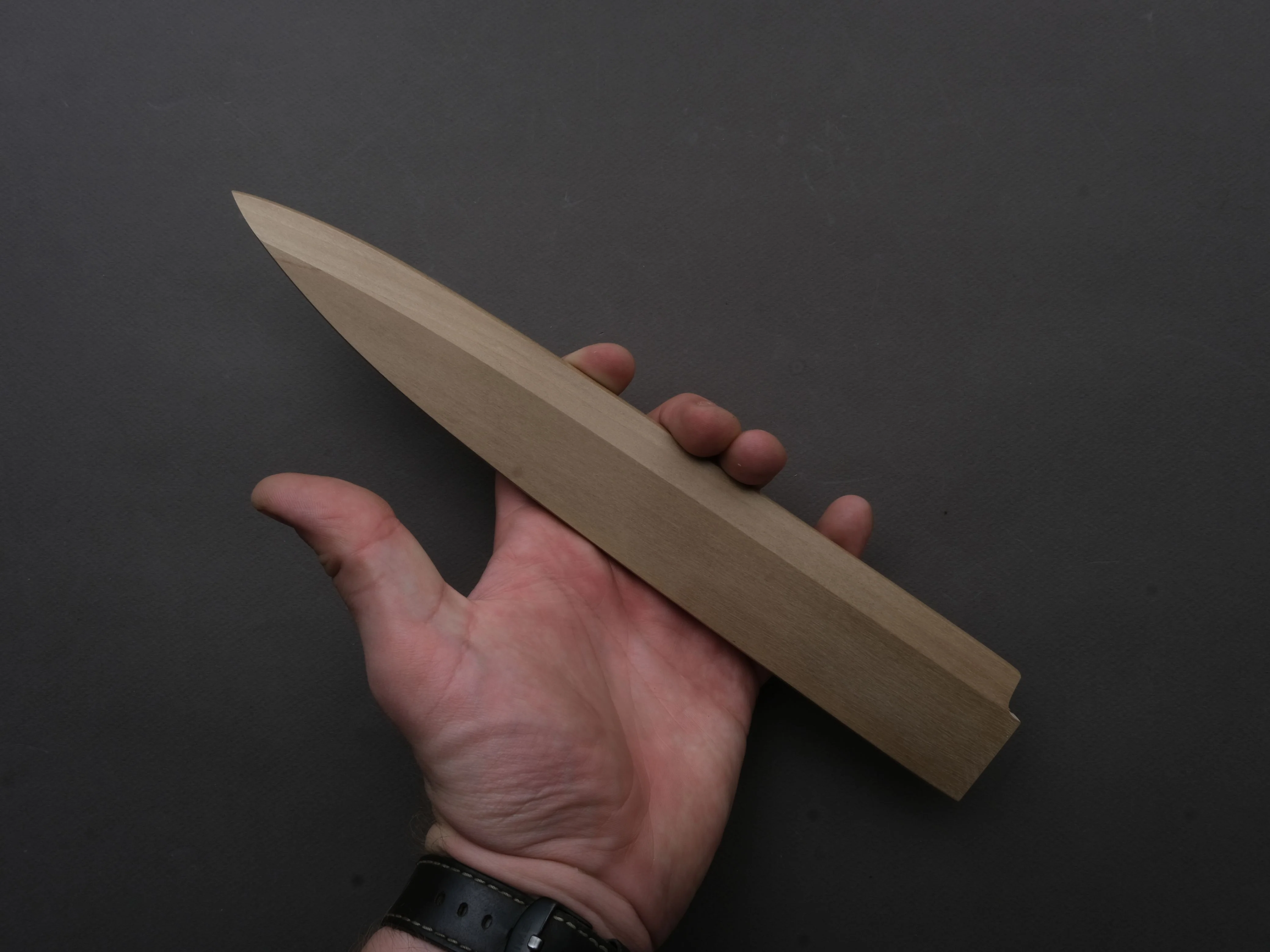 Hitohira - Tanaka - Katsushiro - Blue #1 - Yanagiba - 270mm - Ebony Handle (Saya) - Image 9