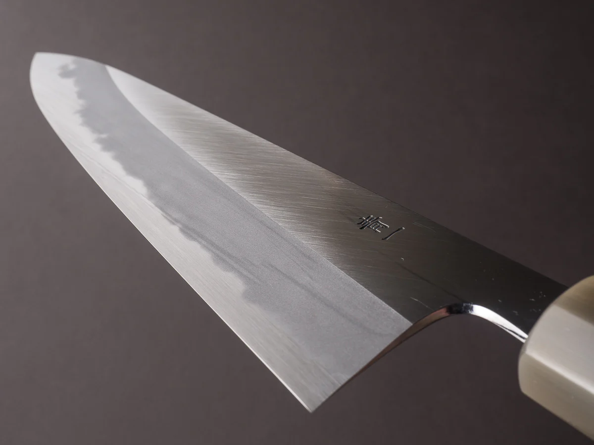 Hitohira - Tanaka x Kyuzo - Blue #1 Migaki - 210mm Gyuto - Ziricote Handle - Image 10